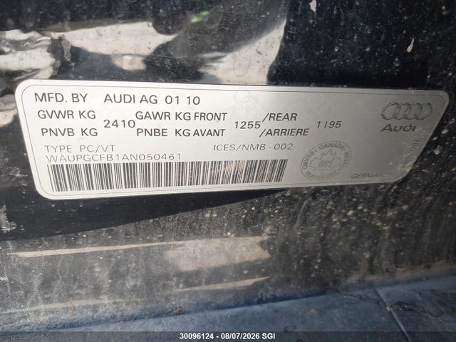 Продаж на аукціоні авто 2010 Audi A6 Quattro, vin: WAUPGCFB1AN050461, номер лоту: 30096124