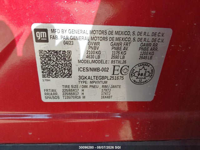 GMC Terrain Sle 2023 3GKALTEG8PL251675 Image 9