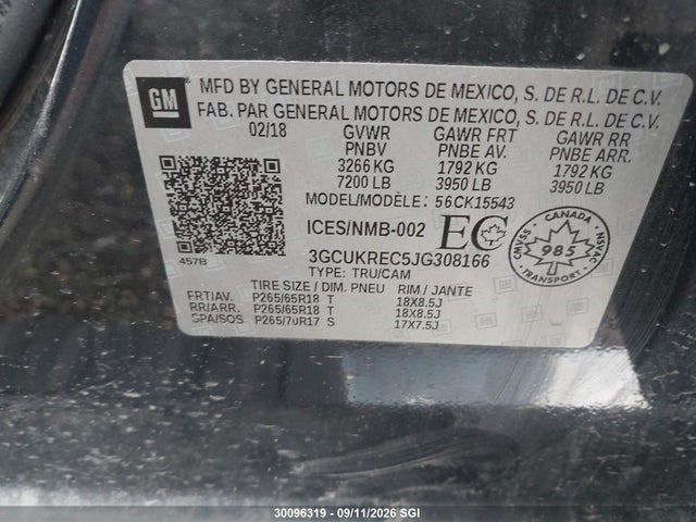 Chevrolet Silverado K1500 Lt 2018 3GCUKREC5JG308166 Image 9