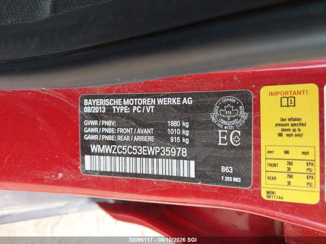 Aukcja sprzedaży 2014 Mini Cooper S Countryman, vin: WMWZC5C53EWP35978, numer aukcji: 30096117
