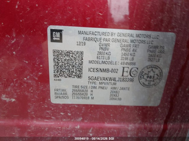 Buick Enclave Essence 2020 5GAEVAKW4LJ183398 Image 9