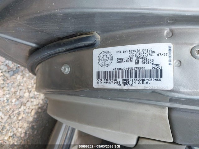 Продажа на аукционе авто 1997 Toyota Camry Ce/le/xle, vin: 4T1BG22K0VU175200, номер лота: 30096252