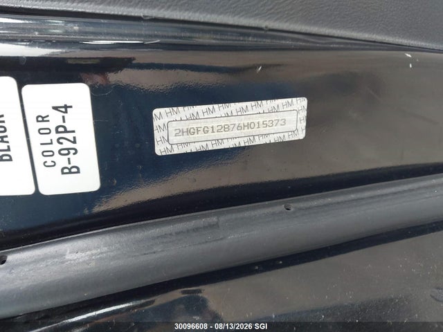 Aukcja sprzedaży 2006 Honda Civic Ex, vin: 2HGFG12876H015373, numer aukcji: 30096608