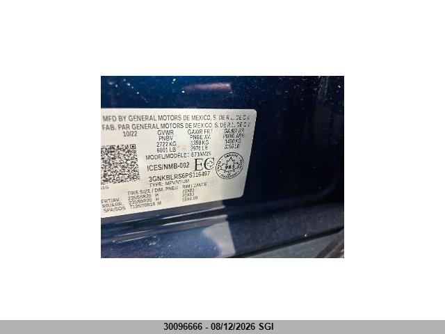 30096666 :رقم المزاد ، 3GNKBLRS6PS116497 vin ، 2023 Chevrolet Blazer Premier مزاد بيع