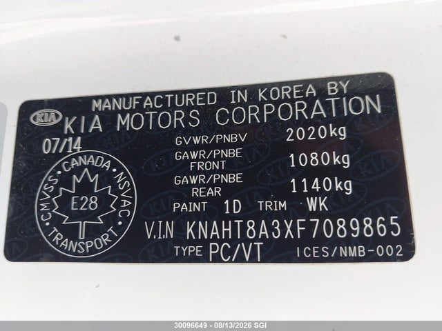Продаж на аукціоні авто 2015 Kia Rondo, vin: KNAHT8A3XF7089865, номер лоту: 30096649