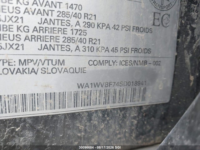 Aukcja sprzedaży 2025 Audi Q7 Technik, vin: WA1WVBF74SD018941, numer aukcji: 30096684