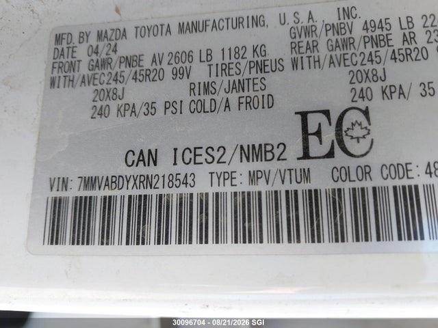 7MMVABDYXRN218543 Mazda Cx-50 Premium