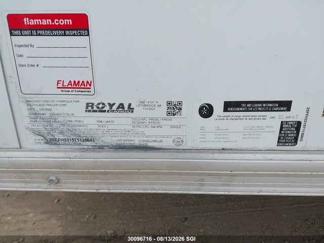 Продажа на аукционе авто 2026 Southland Royal, vin: 2SFFH3315T1135643, номер лота: 30096716