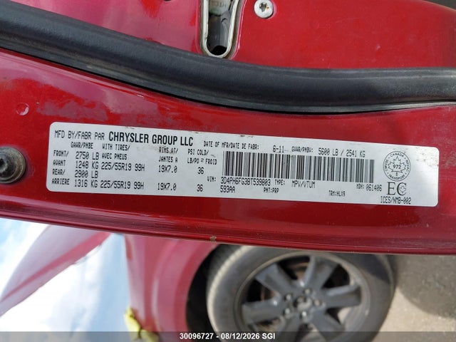 30096727 :رقم المزاد ، 3D4PH6FG3BT539803 vin ، 2011 Dodge Journey R/t مزاد بيع