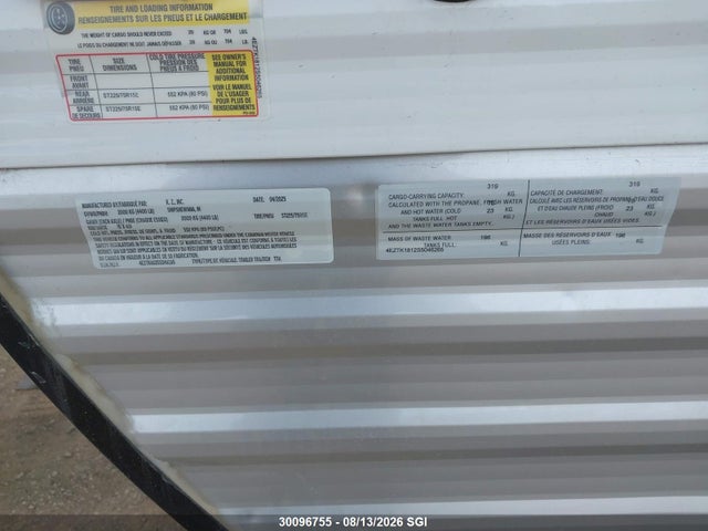 Продажа на аукционе авто 2025 Sportsmen Trailer Classic, vin: 4EZTK1812S5046265, номер лота: 30096755