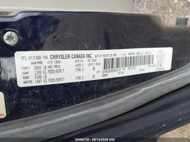 Aukcja sprzedaży 2014 Dodge Grand Caravan Se, vin: 2C4RDGBG8ER220143, numer aukcji: 30096758