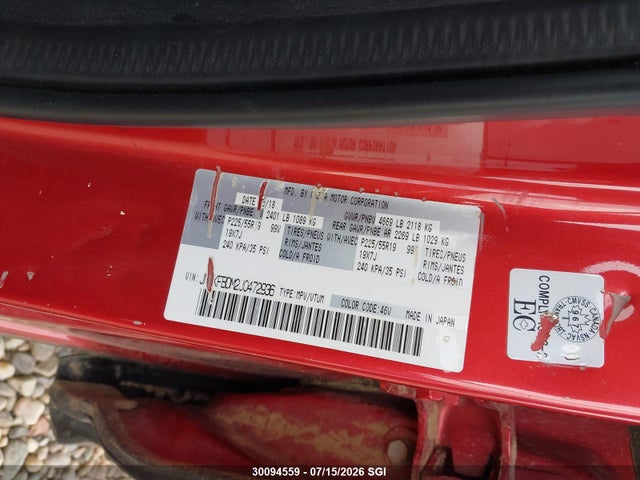 2018 Mazda Cx-5 Grand Touring მანქანა იყიდება აუქციონზე, vin: JM3KFBDM2J0472936, აუქციონის ნომერი: 30094559
