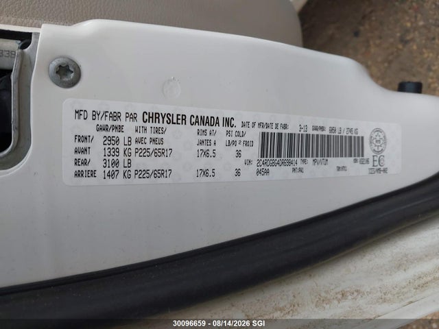 Aukcja sprzedaży 2013 Dodge Grand Caravan Se, vin: 2C4RDGBG4DR698414, numer aukcji: 30096659