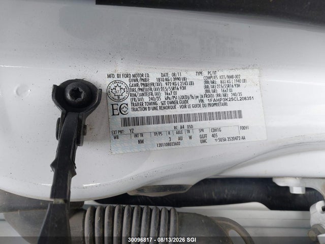 Продажа на аукционе авто 2012 Ford Focus Se, vin: 1FAHP3K25CL208351, номер лота: 30096817