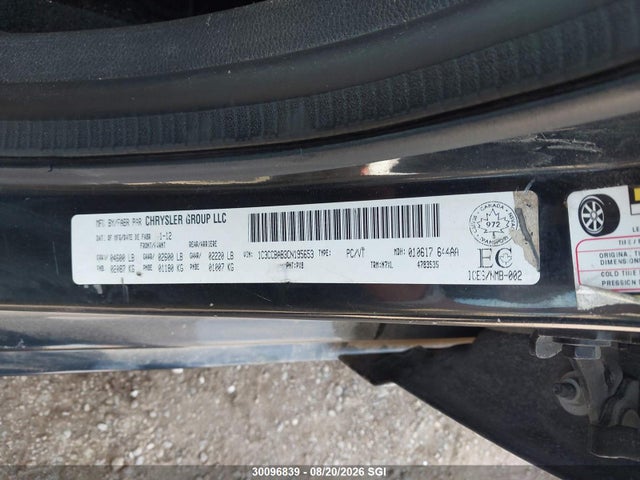 Aukcja sprzedaży 2012 Chrysler 200 Lx, vin: 1C3CCBAB3CN195653, numer aukcji: 30096839
