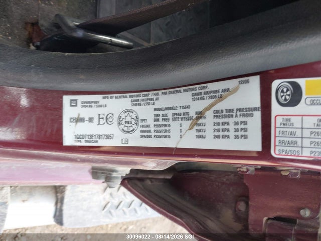 Продаж на аукціоні авто 2007 Chevrolet Colorado, vin: 1GCDT13E178173057, номер лоту: 30096022
