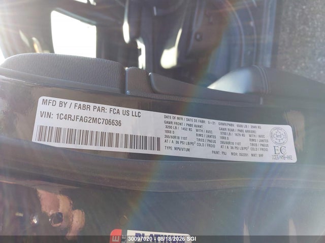 Jeep Grand Cherokee Laredo 2021 1C4RJFAG2MC706636 Image 9
