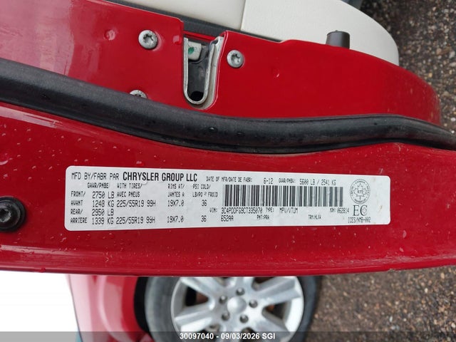 Aukcja sprzedaży 2012 Dodge Journey R/t, vin: 3C4PDDFG9CT335070, numer aukcji: 30097040