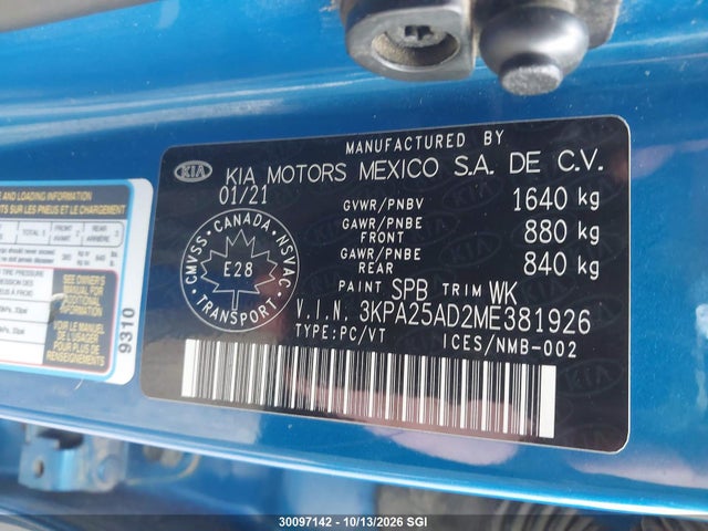 KIA RIO S 2021 3KPA25AD2ME381926 Image 9