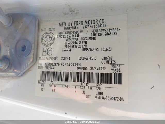 Ford Transit Connect Xl 2015 NM0LS7H70F1202984 Image 9