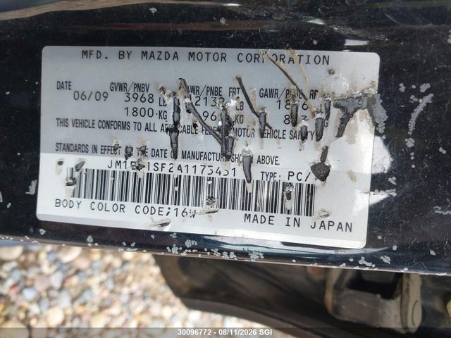 Aukcja sprzedaży 2010 Mazda 3 I, vin: JM1BL1SF2A1175451, numer aukcji: 30096772