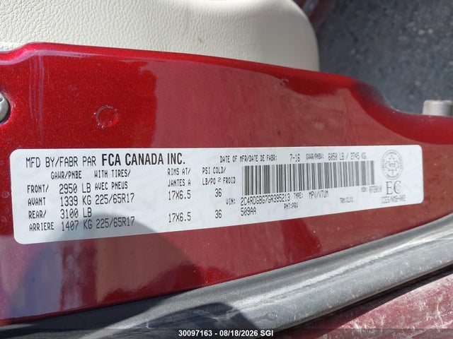 Dodge Grand Caravan Se 2016 2C4RDGBG7GR395213 Image 9