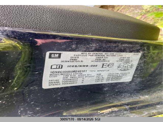 Aukcja sprzedaży 2009 Chevrolet Tahoe Police, vin: 1GNEC03059R249161, numer aukcji: 30097170