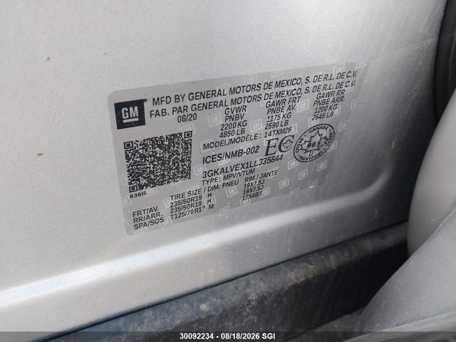 GMC Terrain Slt 2020 3GKALVEX1LL335844 Image 9
