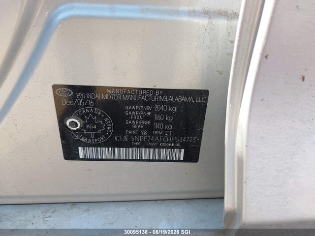 Hyundai SONATA SE 2017 5NPE24AF0HH534723 Image 9