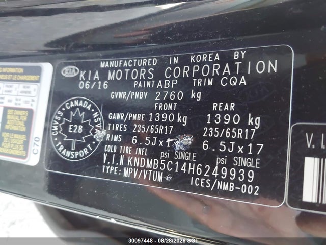 KIA SEDONA LX 2017 KNDMB5C14H6249939 Image 9