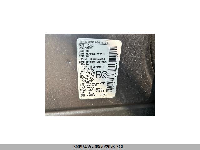 JN8AZ1MW5EW503207 Nissan Murano S/sl/sv/le