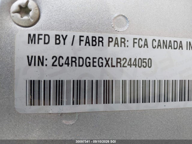 Dodge Grand Caravan Gt 2020 2C4RDGEGXLR244050 Image 9