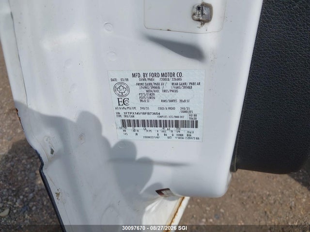 Aukcja sprzedaży 2008 Ford F150, vin: 1FTPX14V18FB73654, numer aukcji: 30097670