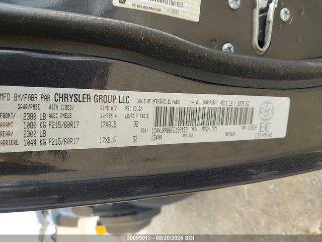 Продажа на аукционе авто 2015 Jeep Patriot, vin: 1C4NJRAB6FD190153, номер лота: 30095013