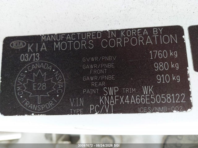 KIA FORTE LX 2014 KNAFX4A66E5058122 Image 9
