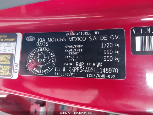 KIA FORTE EX 2020 3KPF54AD5LE148970 Image 9