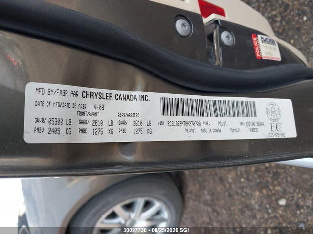 Продаж на аукціоні авто 2008 Chrysler 300c, vin: 2C3LA63H78H270708, номер лоту: 30097738