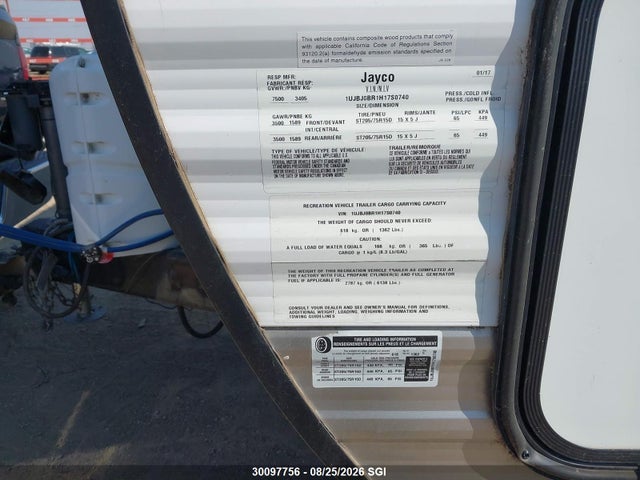 Jayco Jay Flight 2017 1UJBJ0BR1H17S0740 Image 9