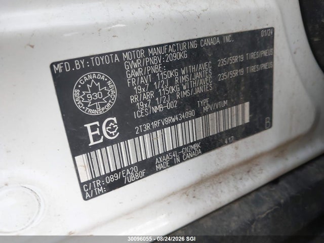 2T3R1RFV8RW434090 Toyota Rav4 Xle/xle Premium