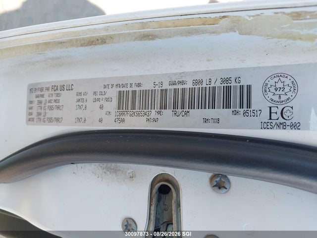 RAM 1500 Classic Tradesman 2019 1C6RR7FG2KS653437 Image 9