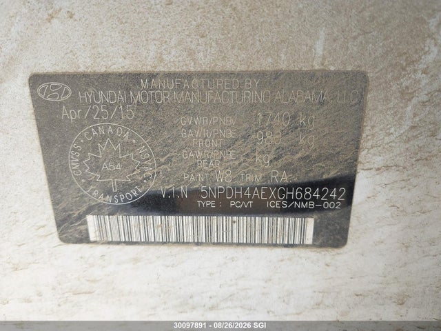 5NPDH4AEXGH684242 Hyundai Elantra Se/sport/limited