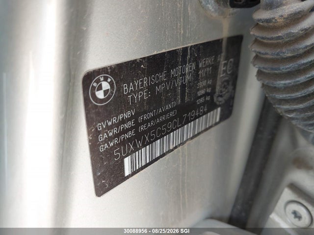 30088956 :رقم المزاد ، 5UXWX5C59CL719484 vin ، 2012 Bmw X3 Xdrive28i مزاد بيع