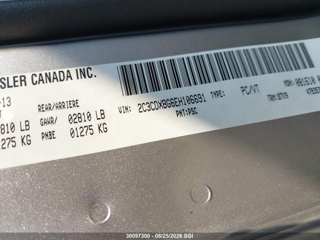 2014 Dodge Charger Se მანქანა იყიდება აუქციონზე, vin: 2C3CDXBG6EH106691, აუქციონის ნომერი: 30097300