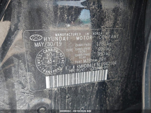 KMHD84LF5LU942104 Hyundai Elantra Sel/value/limited