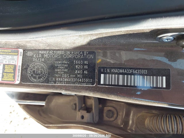 KIA RIO LX 2015 KNADM4A33F6435913 Image 9