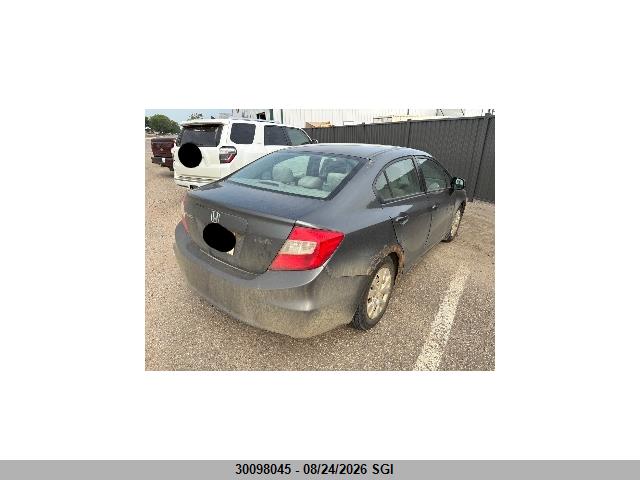 Продаж на аукціоні авто 2012 Honda Civic Lx, vin: 2HGFB2F42CH000545, номер лоту: 30098045