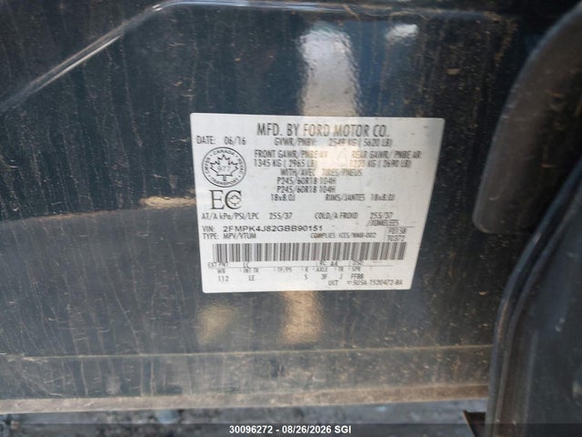 2FMPK4J82GBB90151 Ford EDGE SEL