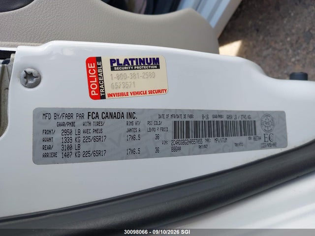 Продажа на аукционе авто 2017 Dodge Grand Caravan Se, vin: 2C4RDGBG2HR557055, номер лота: 30098066