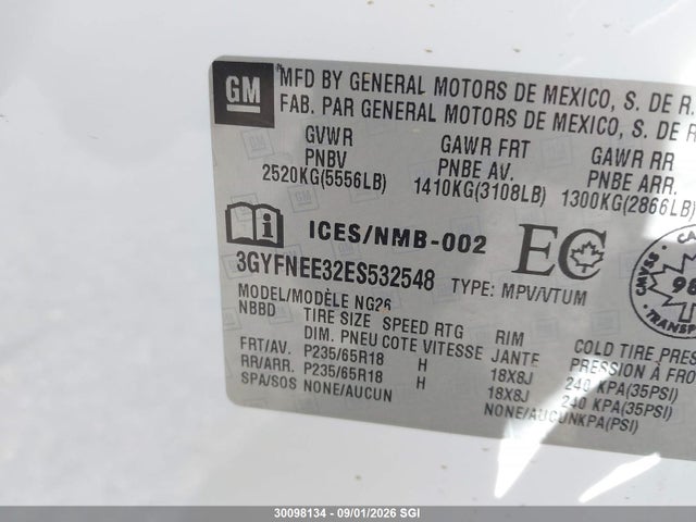 Cadillac Srx Luxury Collection 2014 3GYFNEE32ES532548 Image 9
