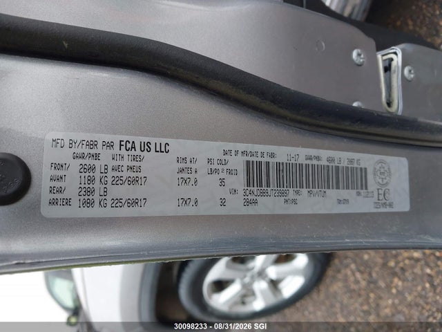 Aukcja sprzedaży 2018 Jeep Compass Latitude, vin: 3C4NJDBB9JT239897, numer aukcji: 30098233